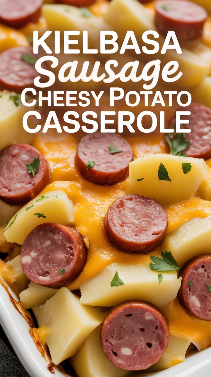 Read more about the article Cheesy Potato and Kielbasa Casserole – A Cozy Dinner Favorite 2025
